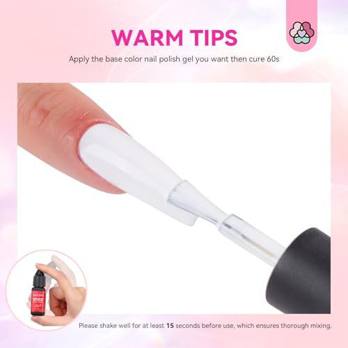 SAVILAND Airbrush Gel Nail Polish: Dilution-Free 12 Vitality Colors Airbrush for Nails Set Non-Acetone with Fine Mist Nail for Color Spray French & Ombre Nail Polish Nail Art Design Salon Kit