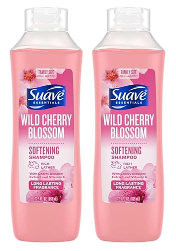Suave Essentials Wild Cherry Blossom Shampoo 22.5 Ounce (Pack of 2)