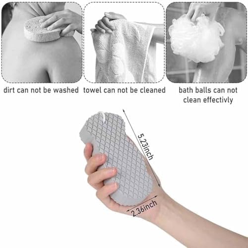 Bemarosa Sponge, Korean Skin Scrubber, Soft Exfoliating Bath Sponge, 2 or 4 Count, White, Pink, Gray, Blue, PVA, Polyvinyl Alcohol, Exfoliating