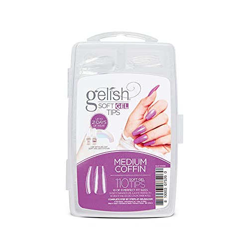 Gelish Soft Gel Tips – Professional Quality Gel Nail Tips for Strong, Long-Lasting Manicures – Easy Application, Natural Look, and Perfect Fit Press on Nails.
