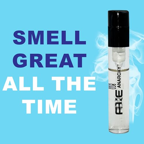 Anarchy Body Spray Sampler, Bulk 24 Pack Cologne Samples for Men, Trial Size Eau De Toilette Pump Spray Sample Fragrance, Carded Giftable Packaging for Hygiene Packages, Travel Size .05 fl oz Each