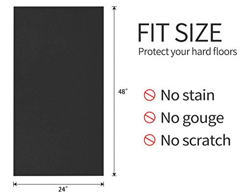 Exercise Equipment Mat Health & Fitness Exercise Bike Mat - Anti Fatigue Floor Mat, Fitness Mat, Treadmills Mat, Jump Rope Mat, Gym Mat Used On Hard Floors and Carpet Protection 24"x48"