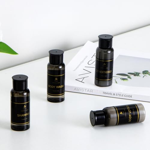 80 Piece Set Hotel Guest Soaps for Bathroom, Travel Size Bulk AirBnB Toiletries Set, Supplies for Guests, 20 Pack w/ 20 Shampoo 20 Conditioner 20 Body Wash 20 Lotion