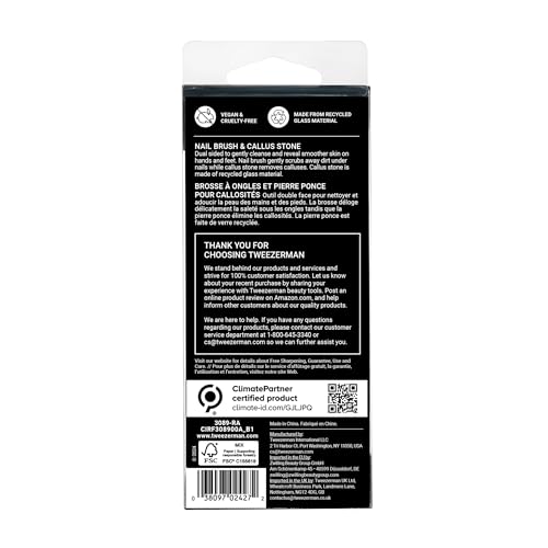 Tweezerman Exclusive Dual Surface Nail Brush & Callus Combo, Evening Blue