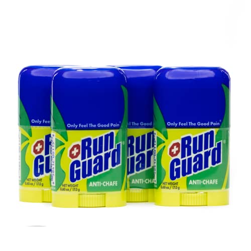 Anti-Chafing Stick - Made with 100% Plant-Based Ingredients Plus Beeswax. Works for All Distance Runners from 5K Walks/Runs to 100 Mile Ultra Marathons (0.6oz - pack of 4)