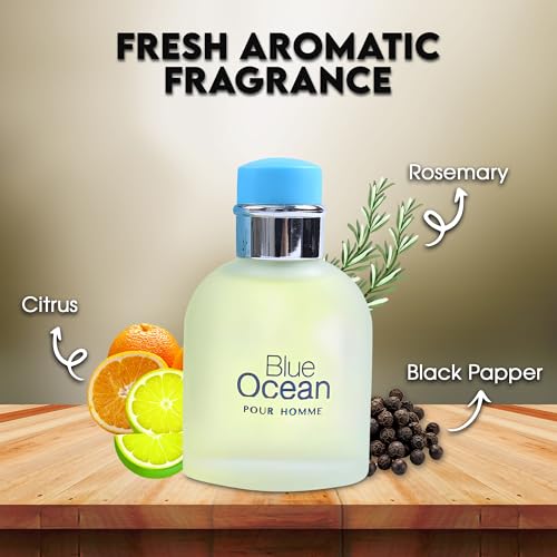 3Pack Men Colognes Combo Set Donatello Uomo&Blue Ocean&Donatello Light Blue 3.4 Fl Oz Each Eau De Parfume Spray with Woody Floral & Fruity Scent Perfume Gift Set Day to Night Use Fragrances