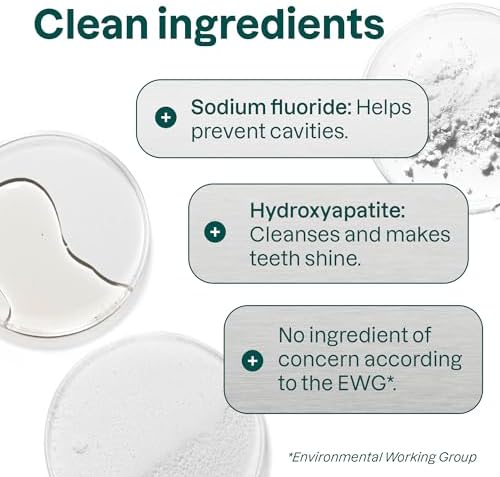 ATTITUDE Toothpaste with Fluoride, Prevents Tooth Decay and Cavities, Vegan, Cruelty-Free and Sugar-Free, Whitening, Peppermint, 4.2 Oz (Pack of 2)