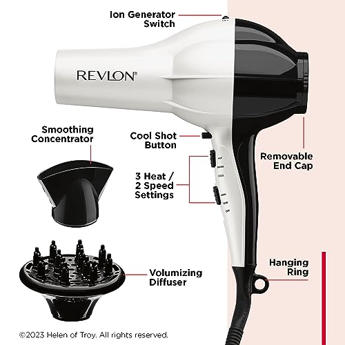 Revlon 1875W Shine Boosting Hair Dryer | Smooth Blowouts and Volume