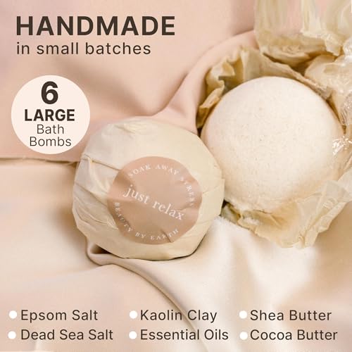 Bath Bombs Gift Set, USA Made with Organic & Natural Ingredients, Relaxing Spa Gifts for Women & Men