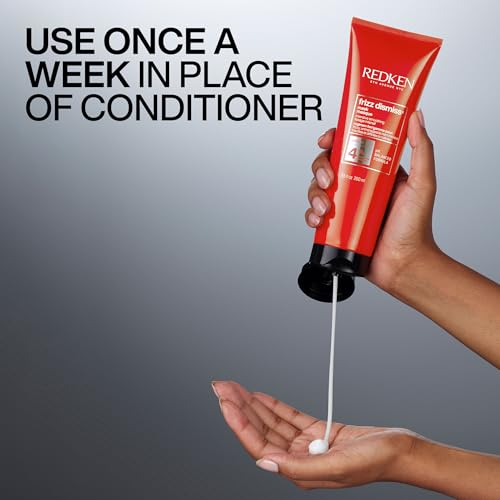 Redken Frizz Dismiss Mask, Intense Smoothing Treatment For Unruly Hair - Ultra Hydrating Smoothing Hair Mask, Hydrates, Smooths and Tames Frizz
