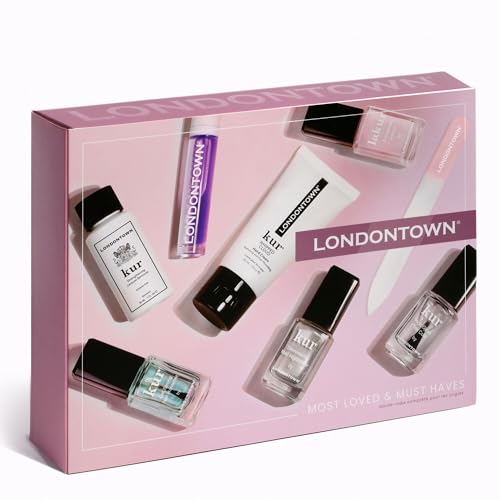 LONDONTOWN Most-Loved & Must-Haves Complete Nail Polish Set - Manicure Essentials, Nail Care, Cuticle Tools with Nail Polish