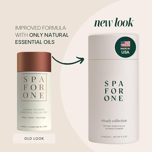 Aromatherapy Shower Steamers Made in USA with Natural Essential Oils - Relaxation and Luxury Self Care Birthday Gifts for Women and Men - Variety 6 Pack