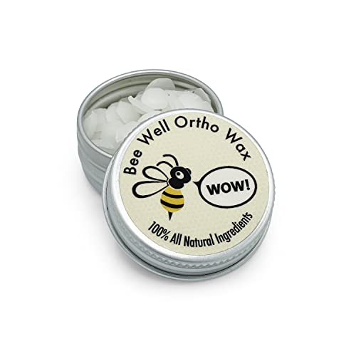 Bee Well Ortho Wax | Pure | All Natural Extra Firm Braces Wax | Protect, Prevent & Relieve Orthodontic Braces Discomfort & Mouth Pain | 2 Recyclable Jars | 150 Total Pieces of Wax for Braces