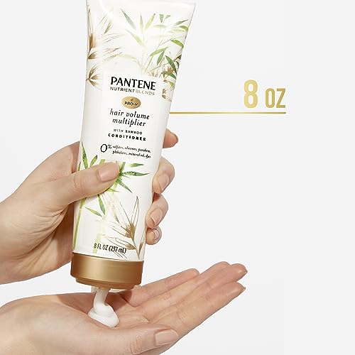 Pantene Sulfate Free Conditioner, Volumizing conditioner for fine or flat hair with Bamboo, Color Safe, 8.0 oz