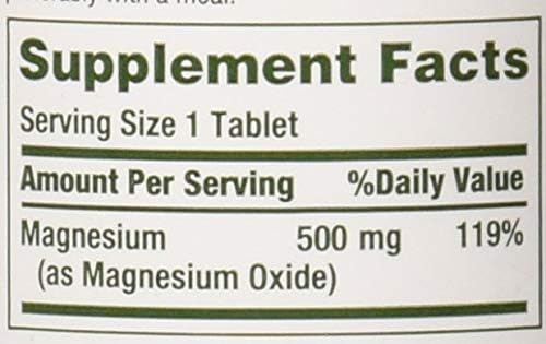 Nature's Bounty Magnesium 500 mg Tablets 100 ea