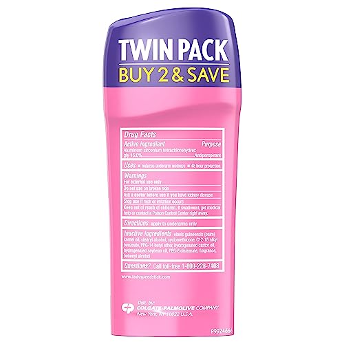 Lady Speed Stick Invisible Dry Antiperspirant Deodorant, Shower Fresh, 2.3oz Twin Pack