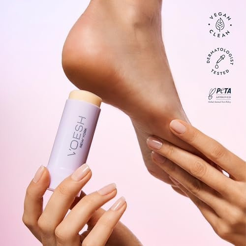 VOESH Heel Repair Duo, Solemate Heel Repair Balm & Moisturizing Heel Socks, Cracked Heel Stick Balm, Foot Care for Men & Women, at-Home Foot Care, Fuzzy Heel Socks, Toeless Spa Socks - Lavender
