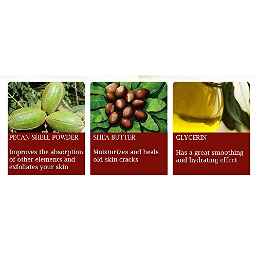 BIOAQUA Foot Care Herbal Massage Scrub-Exfoliating Cream Cleansing Delicate Feet Skin Shea Oil Natural Extracts 180g / 6.35oz