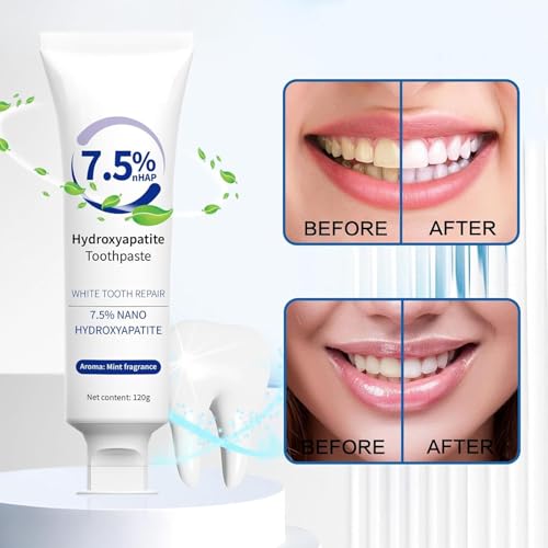 7.5% Hydroxyapatite Toothpaste - Hidroxiapatita Toothpaste, Pasta De Dientes Con Hidroxiapatita for Enamel Protection and Tooth Strengthening (3)