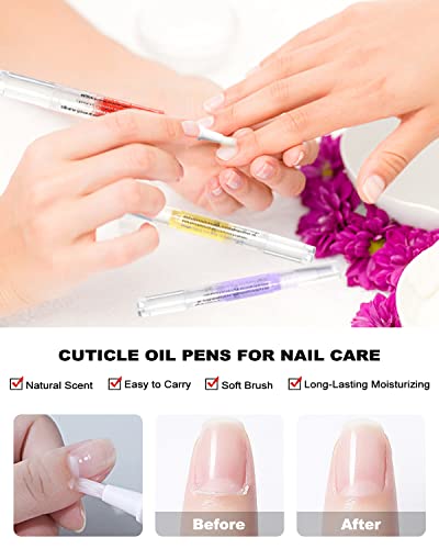 Nail & Cuticle Oil Pen 15Pcs Kit Manicure Essentials Strengthening with Different Naturale Scents Salone SPA Hydrating Repair Treatment Supplies