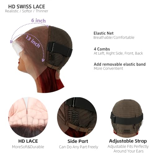 Bob Wig Human Hair 13x6 Hd Lace Front Human Hair Wigs For Black Women Glueless Lace Front Wigs Pre Plucked Pre Cut 180% Density Black Short Straight Bob Wig 10 Inch