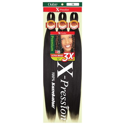 Outre X-Pression Braid - Pre Stretched Braid 52" 3X (3 Pack, M4/27/30)