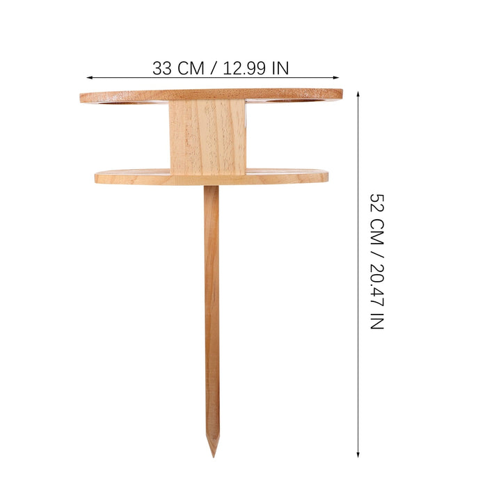 KALLORY 1Pack Folding Table Patio with Wood Material Rectangular Shape Portable for Camping 11.8x12.9x6.7in
