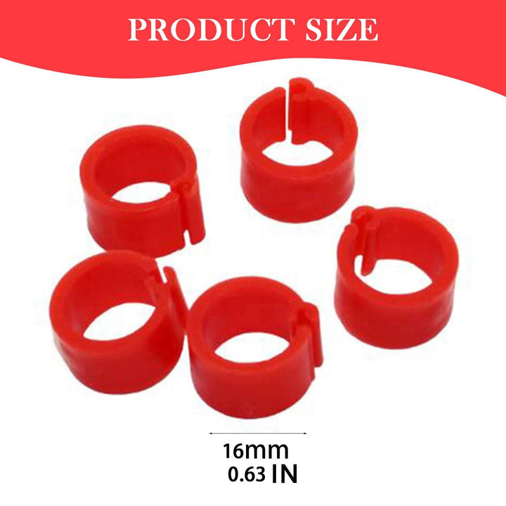 SeekLGT Chicken Leg Bands,Chick Leg Bands,100 Pieces Chicken Leg Rings Chicken Identification Leg Poultry Leg Clip On Leg Rings For Chicken Random Color