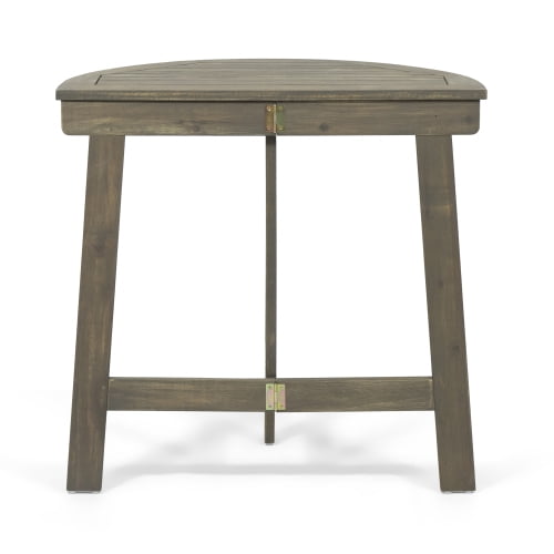 Outdoor Half-Round Folding Acacia Wood Bistro Tabl