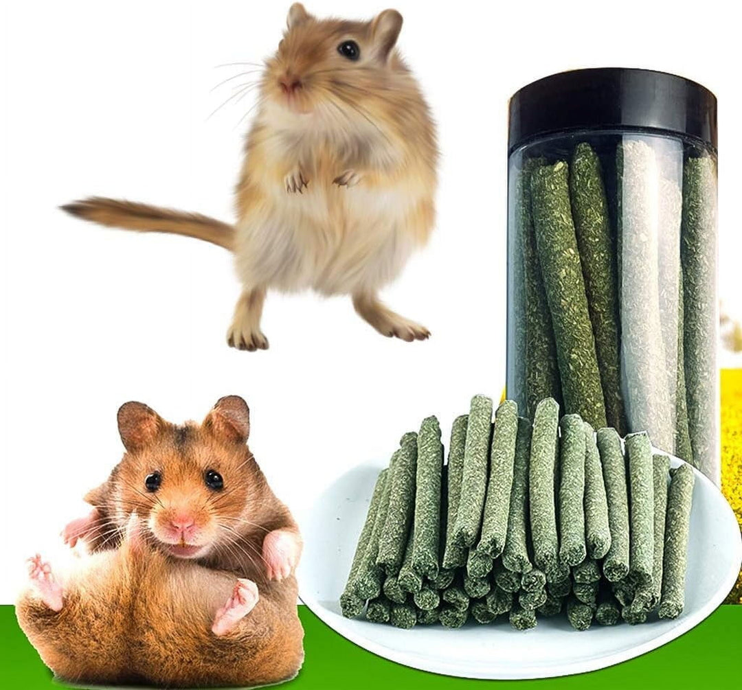 ReedCA Timothy Hay Chew Sticks Toys Grass Sticks for Pets Rabbit Bunny Hamster Chinchilla Squirrel Gerbil Squirrel Guinea Pigs Hay Chews