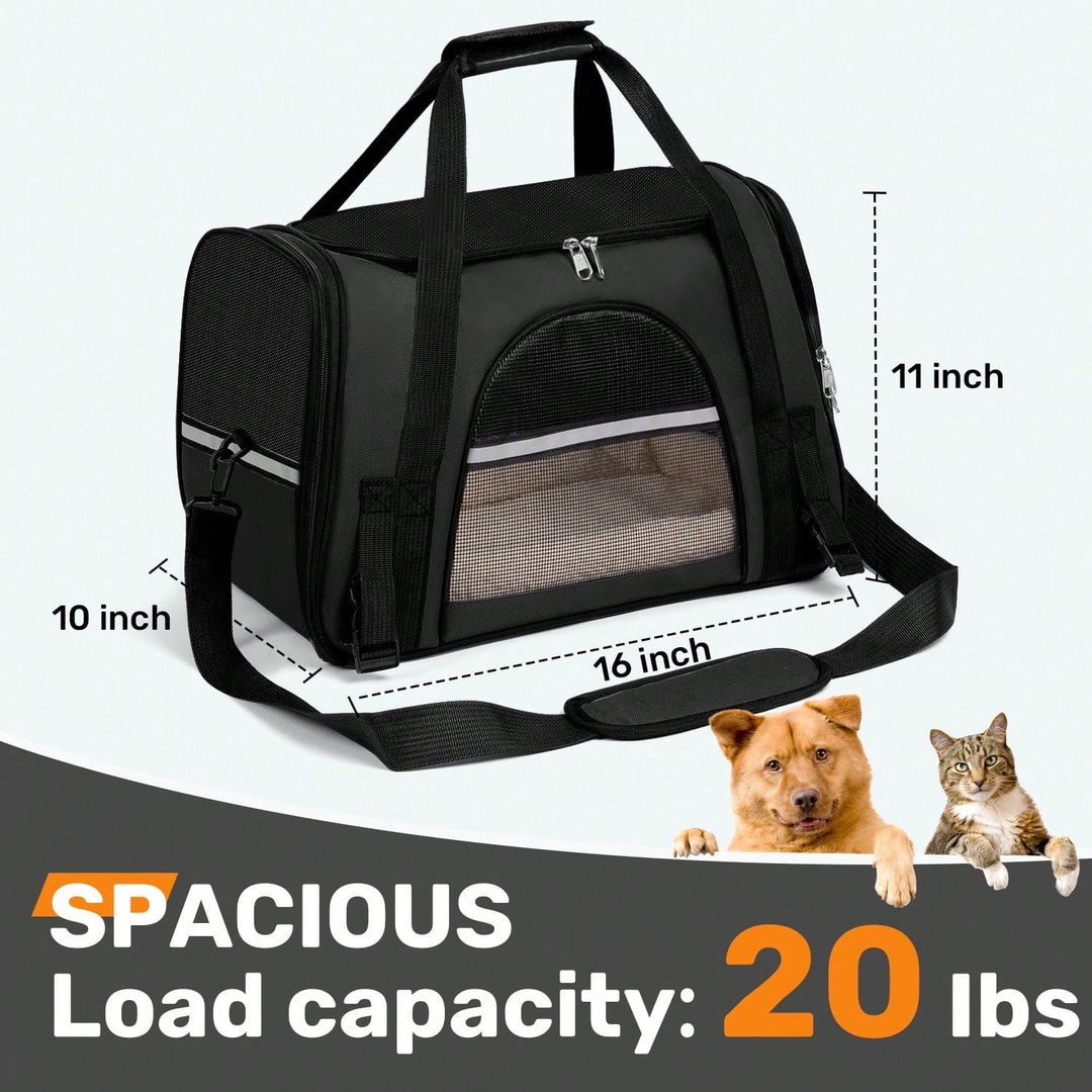 Cat Carriers Dog Carrier Pet Carrier For Small / Medium Cats Dogs Puppies (Up To 20lbs), TSA Airline Approved Small Dog Carrier Soft Sided, Collapsible Waterproof Travel Puppy Carrier