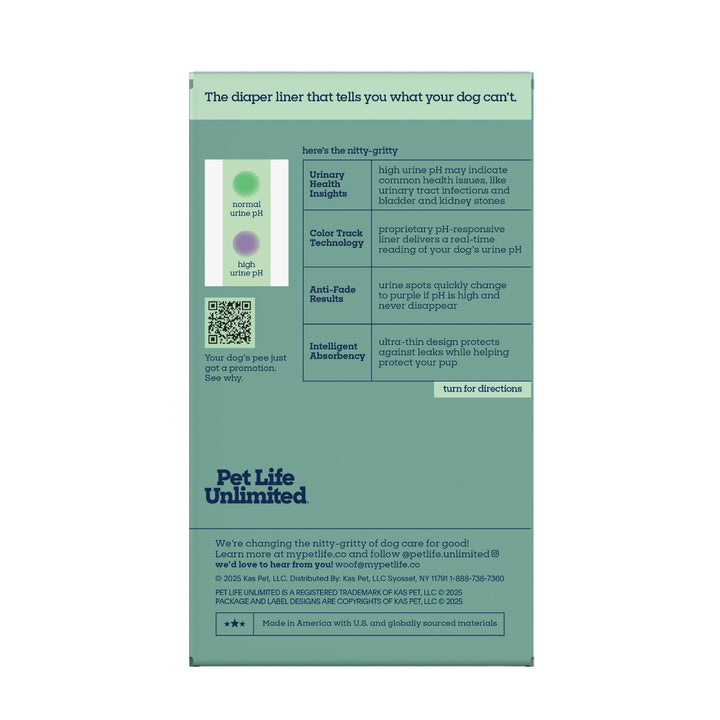 Pet Life Unlimited Health Tracker Diaper Liners, One Size, 18ct