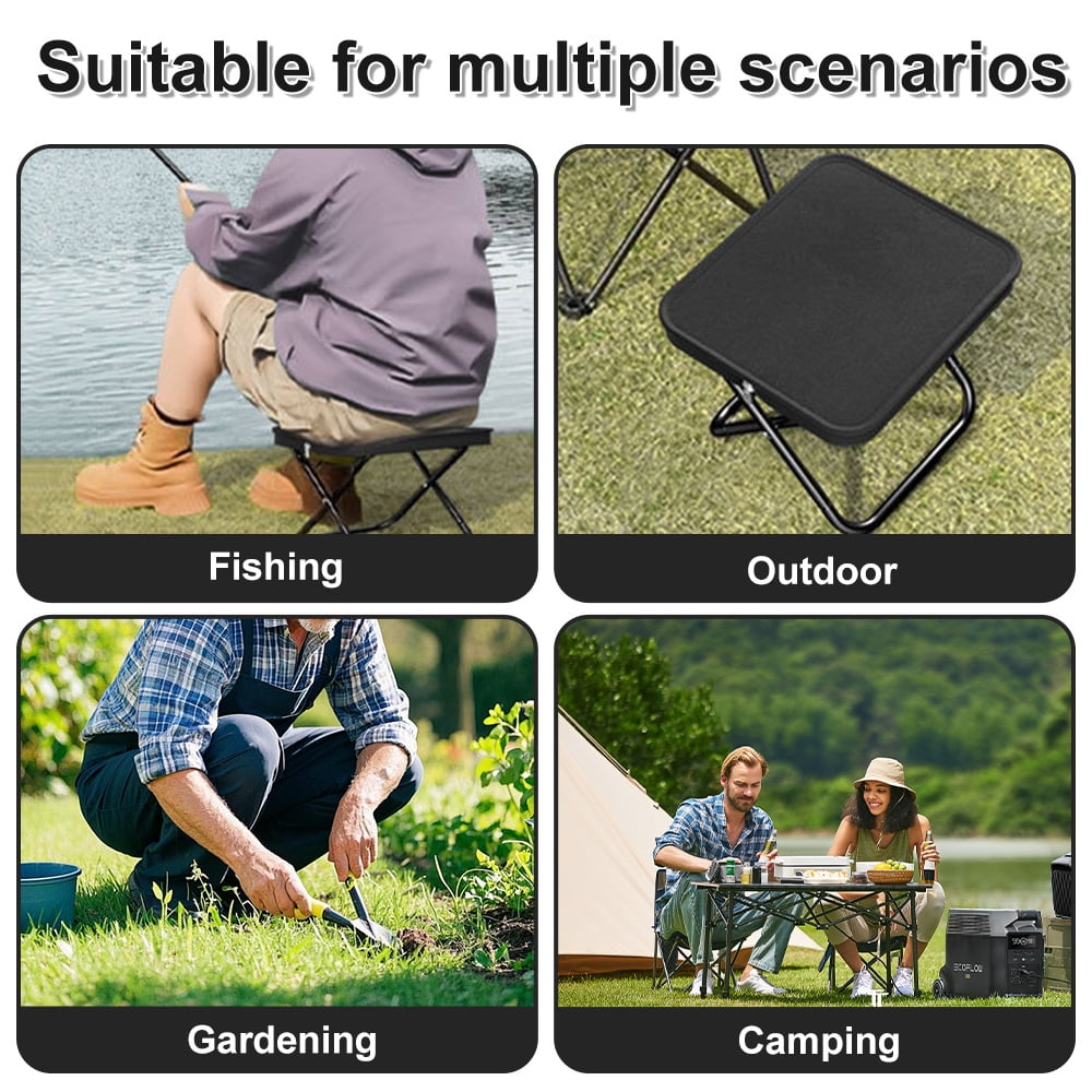 Welan Folding Camping Stool,Handbag Style Portable Folding Stool,Pencil Case Chair for Outdoor Fishing Hiking Backpacking Travelling（Red）