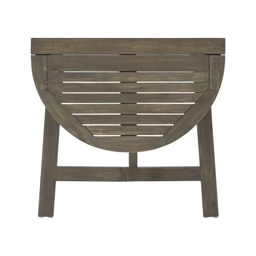 Outdoor Half-Round Folding Acacia Wood Bistro Tabl