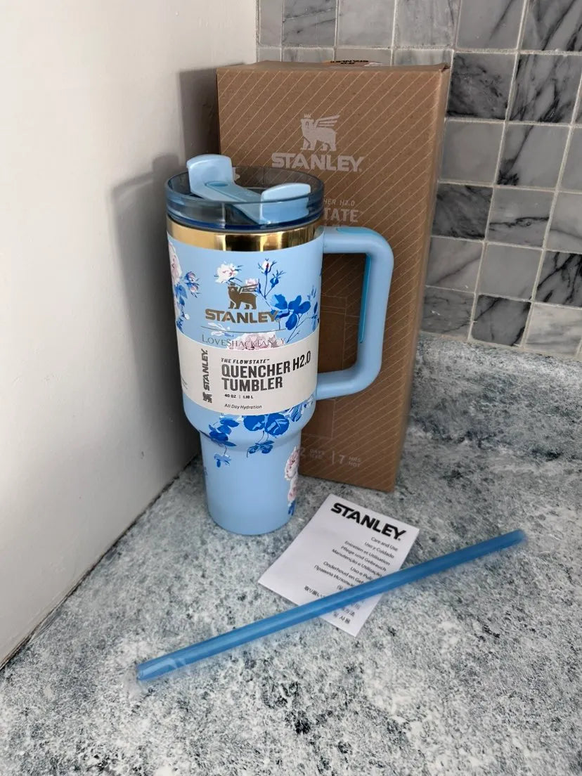 Stanley 40 Oz Floral Engraved Tumbler