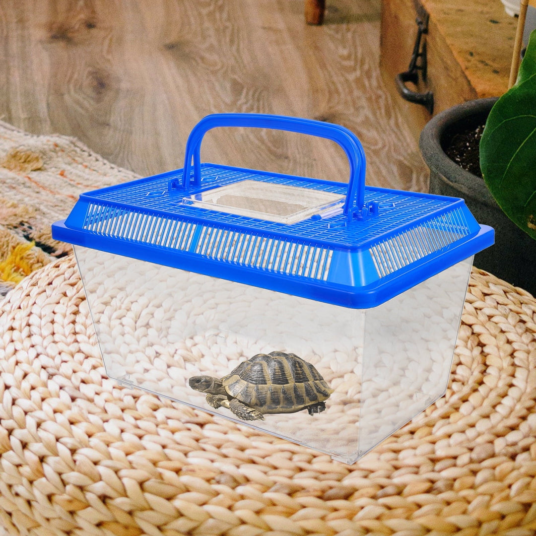 Turtle Living Tank,Turtle Tank with Platform Creative Turtle Carrying Box Tank Practical Turtle Tank Aquarium