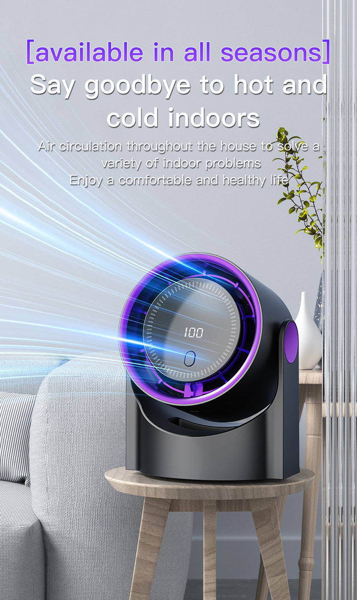 Xiaomi Smart Electric Fan 100 Speed Bladeless Fan USB Charging Desktop Silent Wall Mounted Air Conditioner Office Indoor Camping