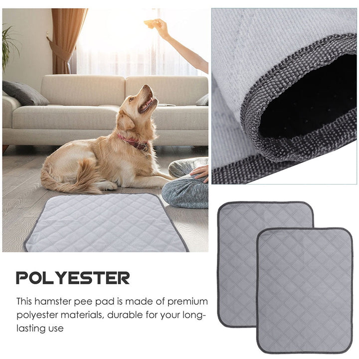 2 Pcs Hamster Cage Mat Small Pet Liners Fleece Bedding for Guinea Pigs Dog Urine Pad
