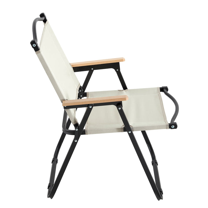 Outdoor Folding Chair for Camping, Picnics, Beach, Backyard, BBQ, Party, Patio, Beige