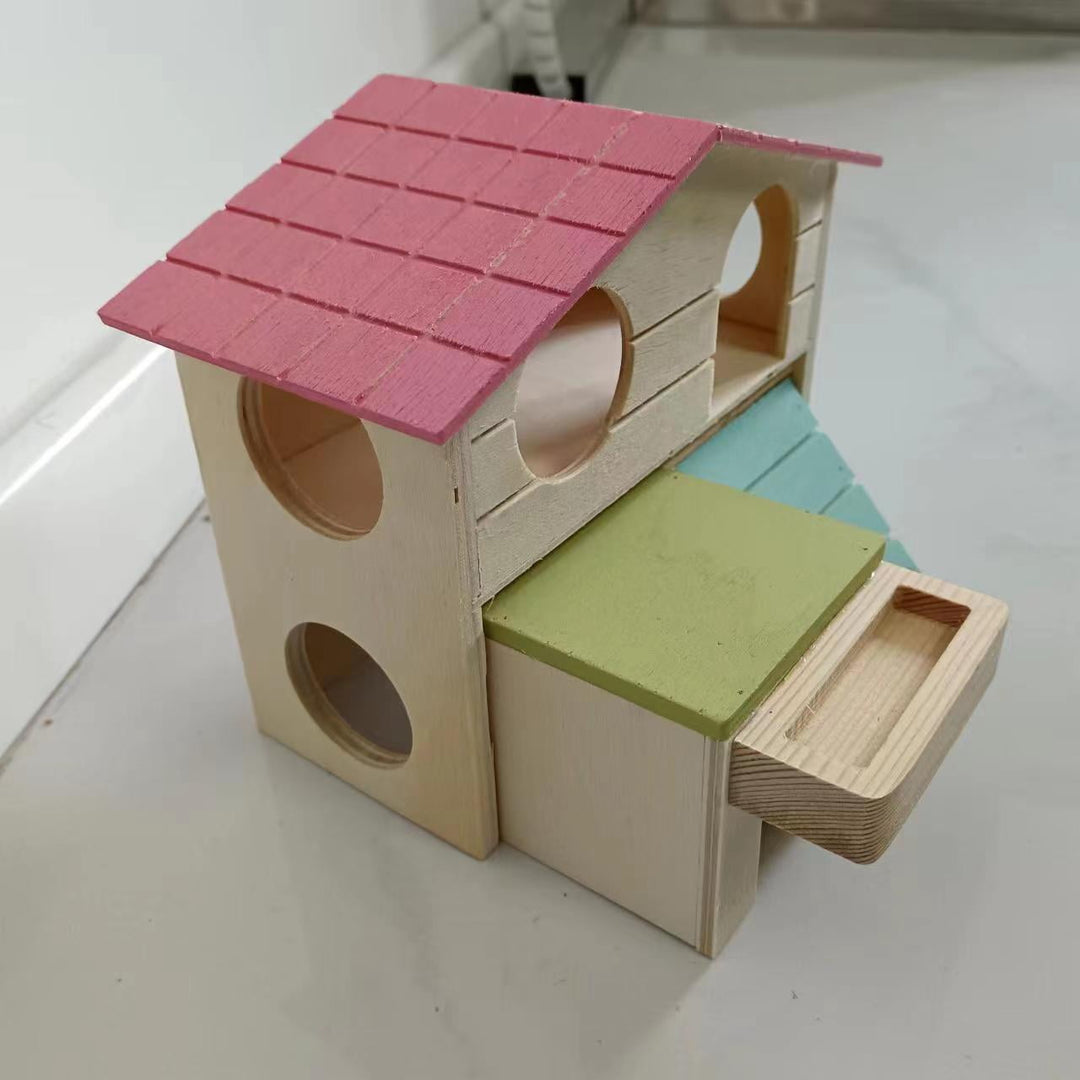 Wooden Hamster House Wooden Hideaway House Hamster Sleeping Nest Small Animals House Wooden Mouse Cage Small Rat House Hamster Hut Small Hamster House Solid Wood