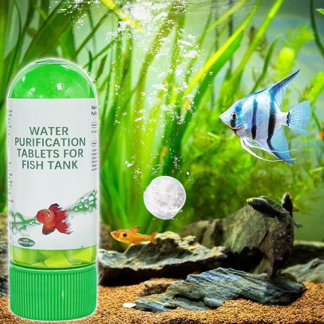 2025 New Aquarium Water Purifier Tablets Clears Turbid Water Instantly Safe for All Fish Tanks Portable Fast Acting Formula 30 Tablets Per Pack Long Lasting Results
