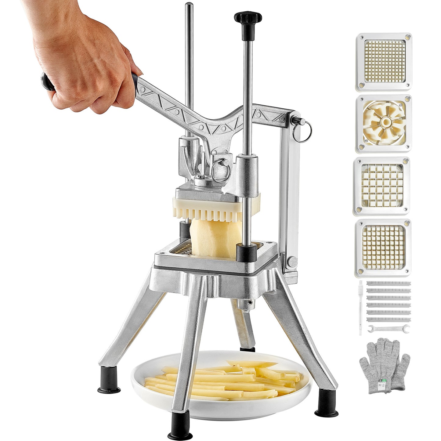 VEVOR Commercial Chopper Commercial Vegetable Chopper With 4 Blades Fruits Dicer