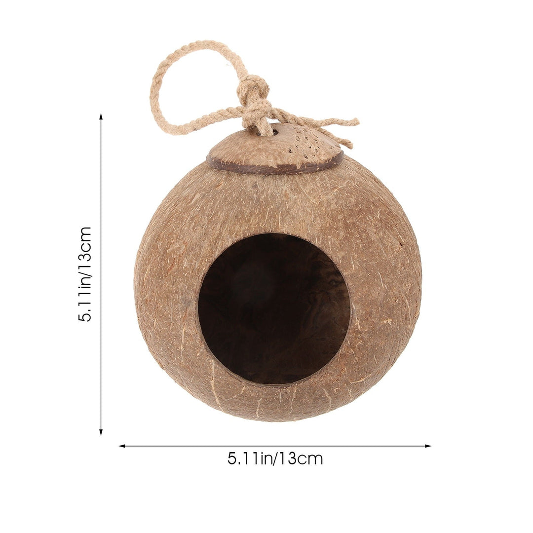 UNOMOR hanging nest for small bird Parrot Swing Bed Coconut Shell Exercise Tool Outdoor Use 1Pcs