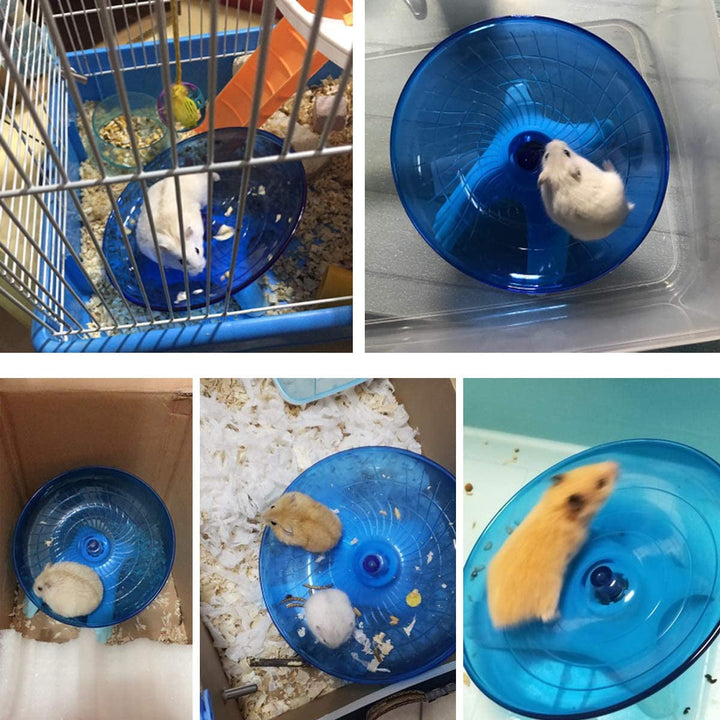 Hamster Flying Saucer Silent Running Exercise Wheel for Gerbil Rat Mouse Hedgehog Small Animals