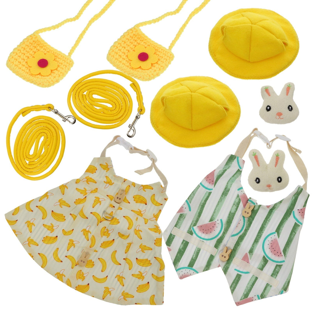 Rabbit Dress Costume Set with Accessories for Small Pets