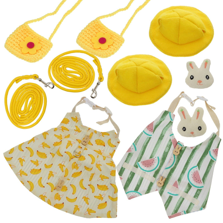 Rabbit Dress Costume Set with Accessories for Small Pets