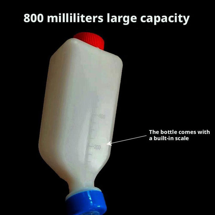 Animal Milk Bottle, Goat Bottles for Feeding Baby Goats, 500ml & 800ml Lamb Feeding Bottle, Plastic Milk Feeder Bottle with Handle Soft Nipple, for Lambs, Pig, Cat & Calves C1O3