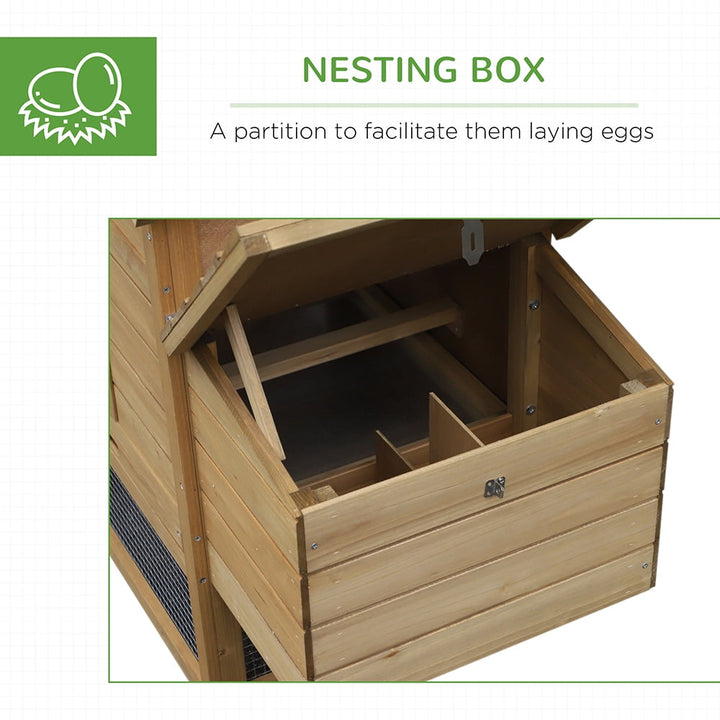 MIDOQIN 59" Wooden Chicken coop, Small Hen House with 2 Doors, Nesting Box & Removable Tray Poultry Cage for Outdoor Backyard