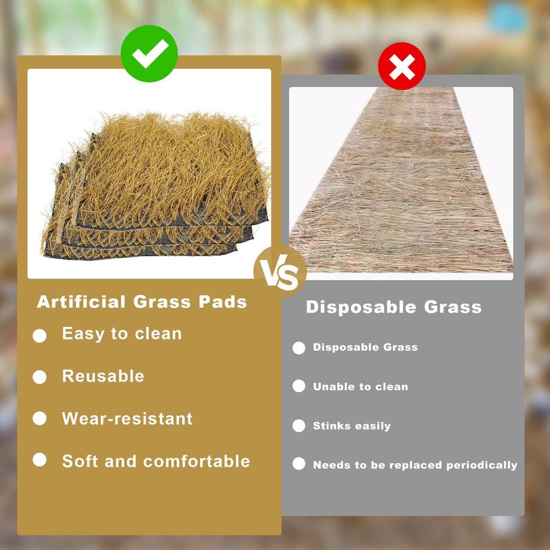 HOTSOUL 36 Pack Chicken Nesting Pads, 12x12 inch Yellow Artificial Grass Nesting Box Liners, Washable & Reusable Hen Nest Mats, Soft and Durable Coop Bedding