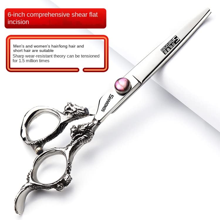 Hair Cutting Scissors Shears Professional Barber 6 inch Hairdressing Scissor Home Use for Man Woman Adults Kids Babies